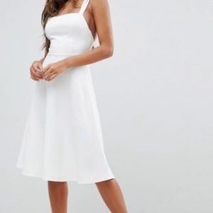 ASOS square neck midi dress